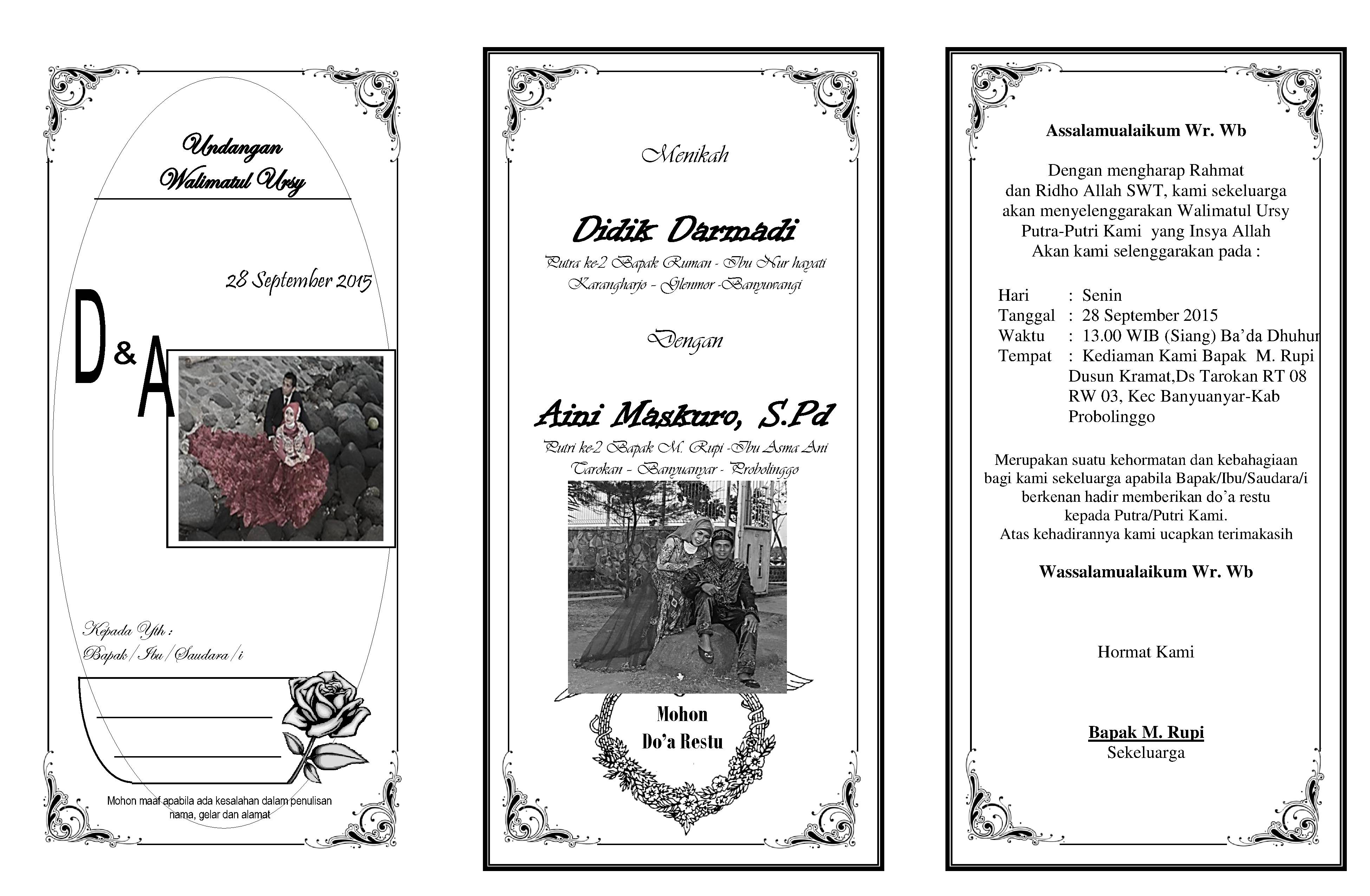 Format Jpg Undangan Pernikahan Walimatul Ursy Aimarusciencemania